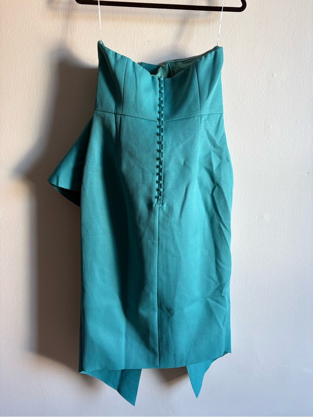 NWT Elliatt Sz L Reception Turquoie Blue Strapless Wedding Midi Dress - Picture 6 of 11